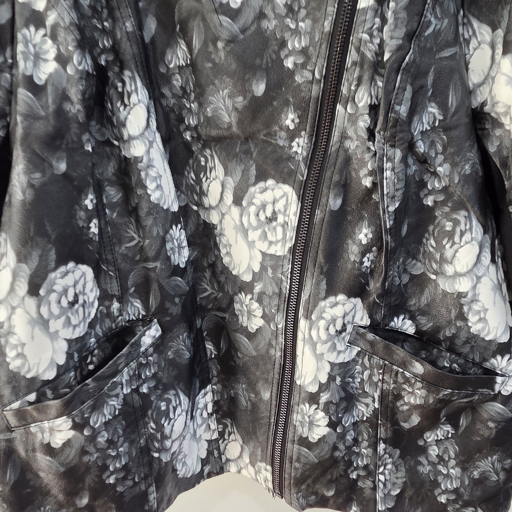 Lane Bryant Black Floral Women's Jacket - Picture 5 of 7